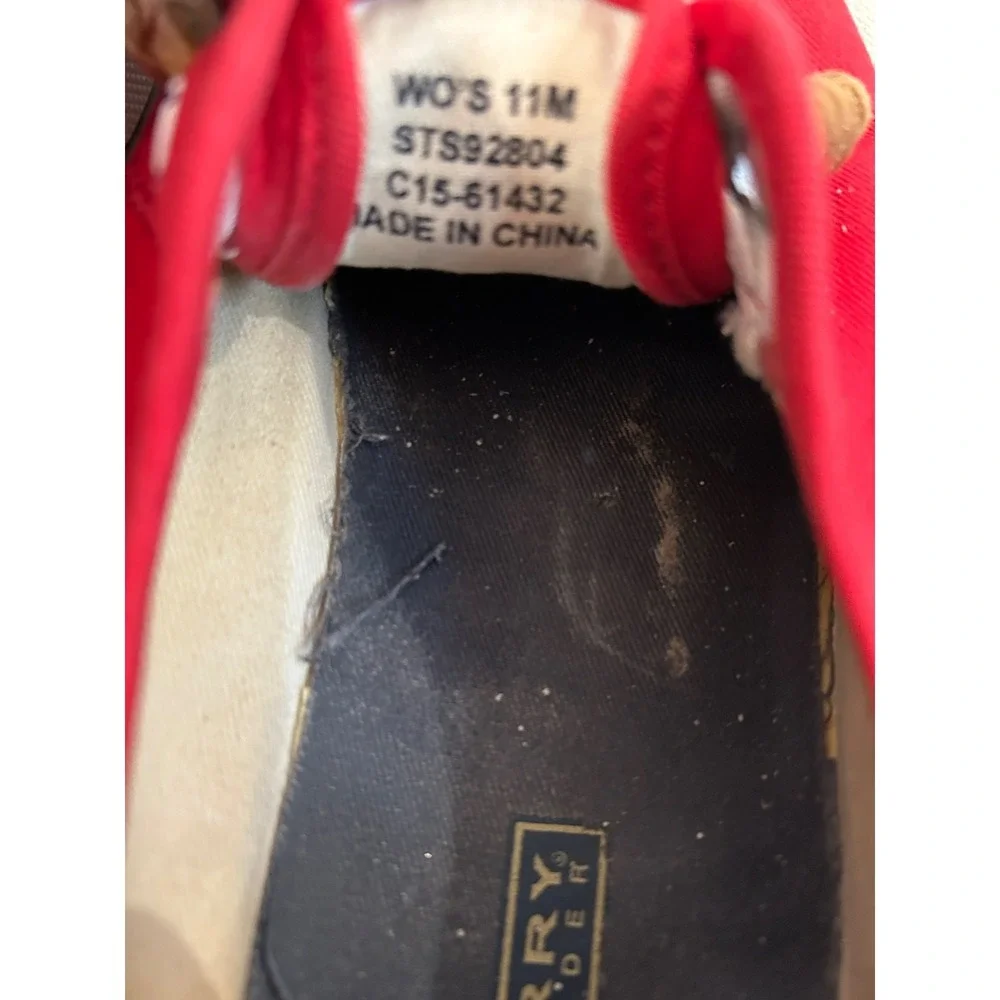 Sperry Top Siders Women's Canvas Red Boat Shoes STS92804 Sneakers Size US 11